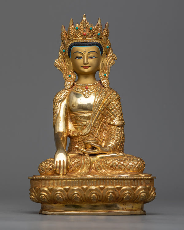 Crown Shakyamuni Buddha Copper Statue