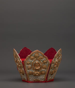 Set of 5 Dhyani Buddha Statues with Five-Point Crowns