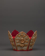 Set of 5 Dhyani Buddha Statues with Five-Point Crowns