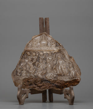Himalayan Crystal Stone Buddha Lumbini Journey Relief art 