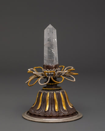 Oxidized Copper Crystal with Stand