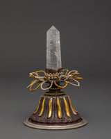 Oxidized Copper Crystal with Stand