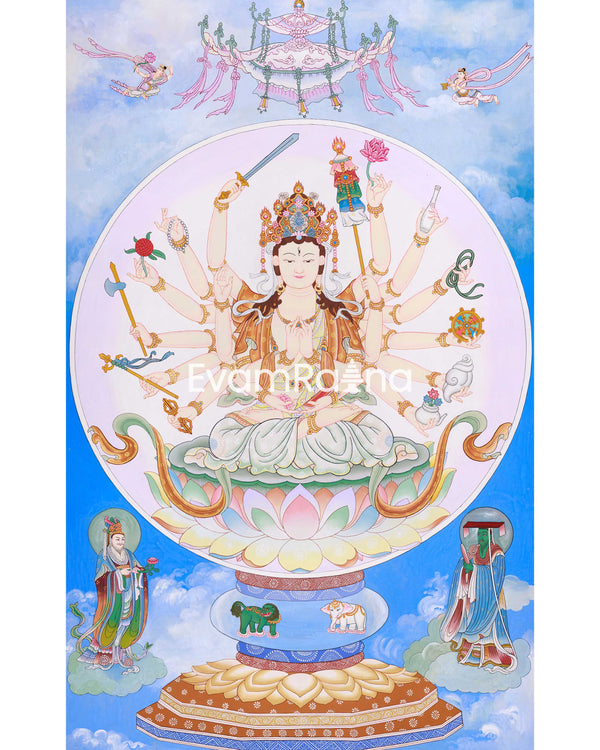 Cundi Thangka, Tantric Buddhist Goddess Art