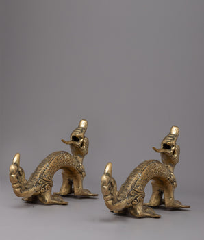 Dragon Brass Door Handles