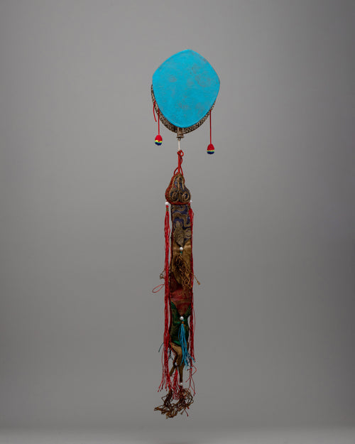 Silver Tibetan Damaru | Instrument Symbolizing Divine Sound and Ritualistic Practice