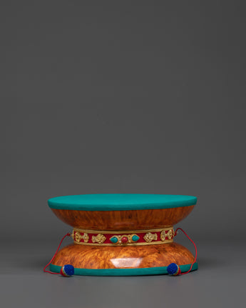 Tibetan Damaru Drum with Silk Tail