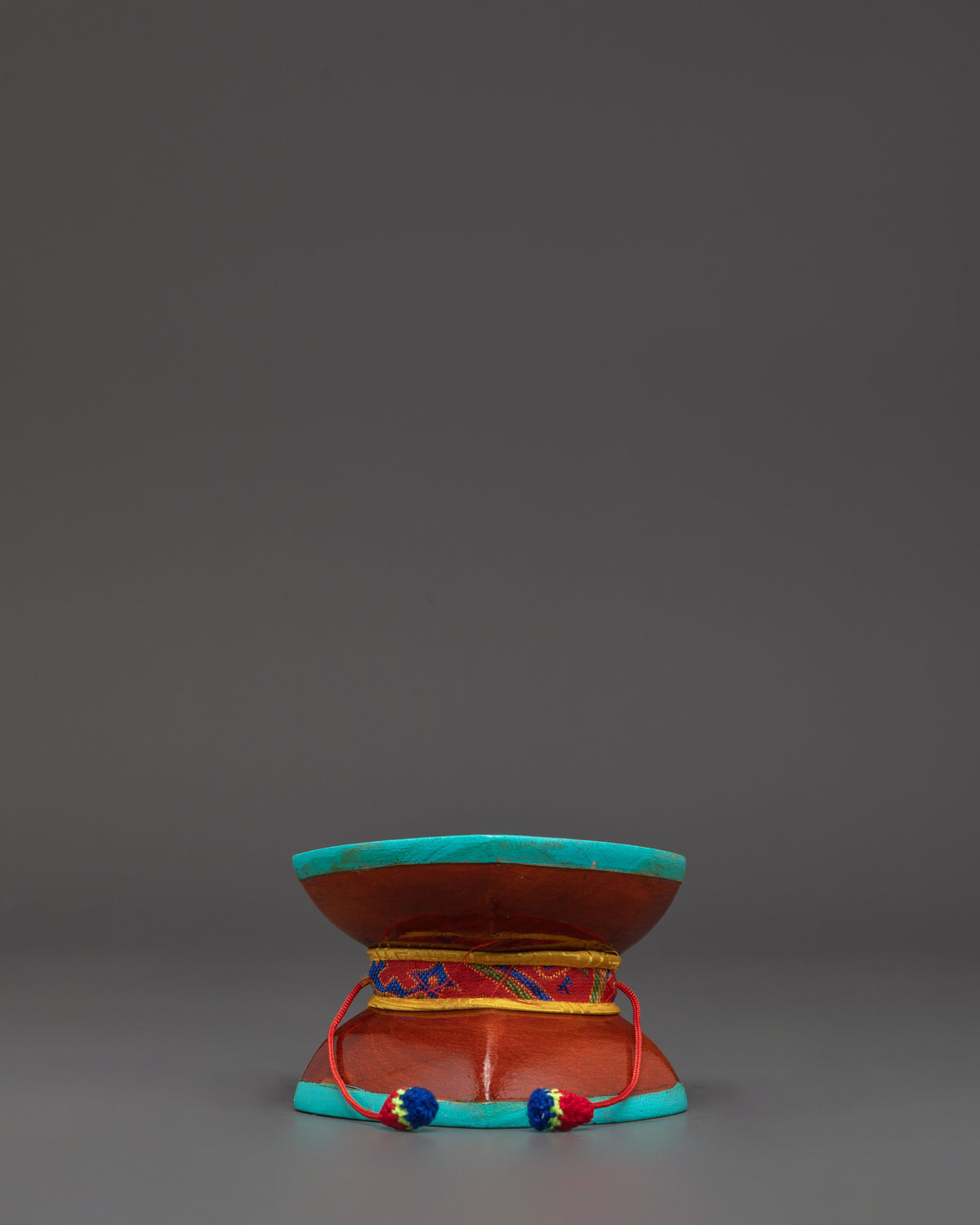 Handcrafted wooden damaru