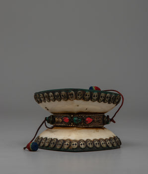 Tibetan Skull Damaru Drum