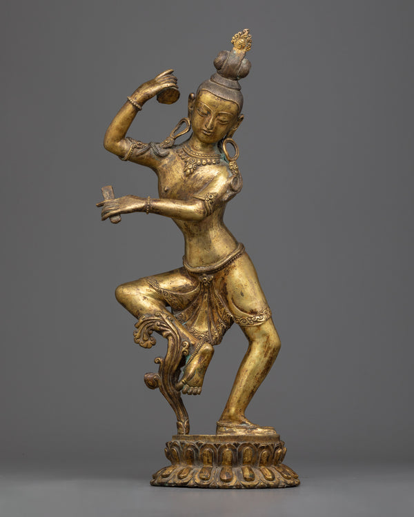 Chintamuni Lokeshvara Statue |  Elegant Handcrafted Symbol of Cosmic Dance