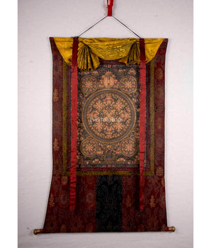 Dark Pancha Mandala With Brocade