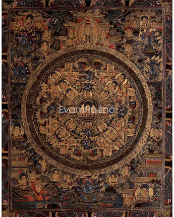 Dark Themed Shakyamuni Buddha Mandala