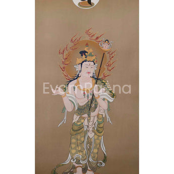 Death Japanese Deity Original Handpainted Thangka 