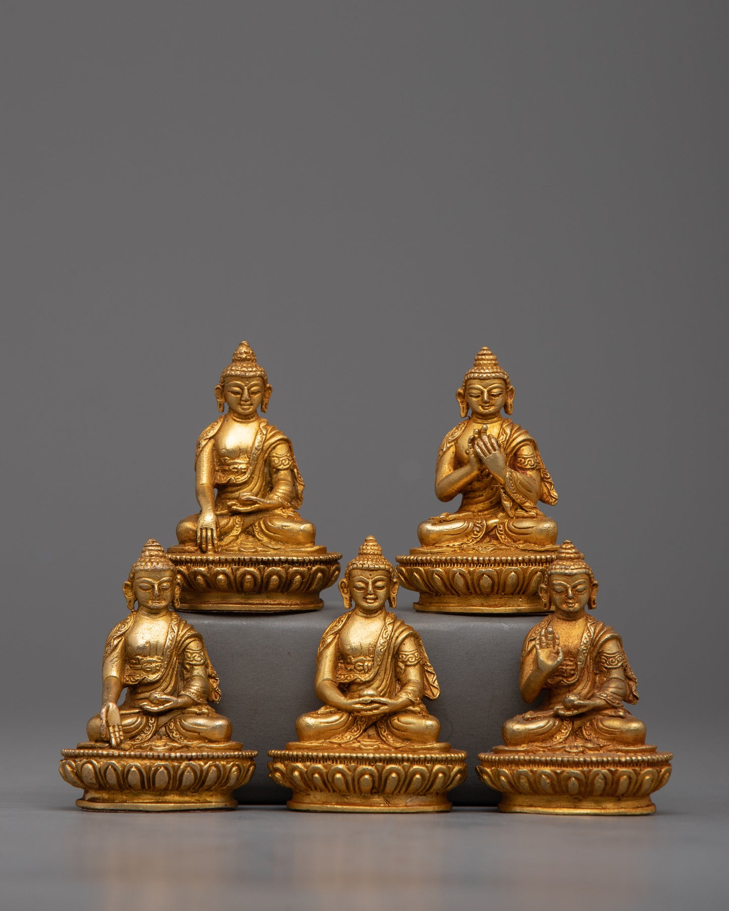 The Five Great Wisdom Buddhas Statue Set 