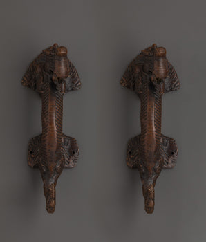 Traditional Brass Door Handle Set
