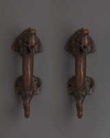 Traditional Brass Door Handle Set