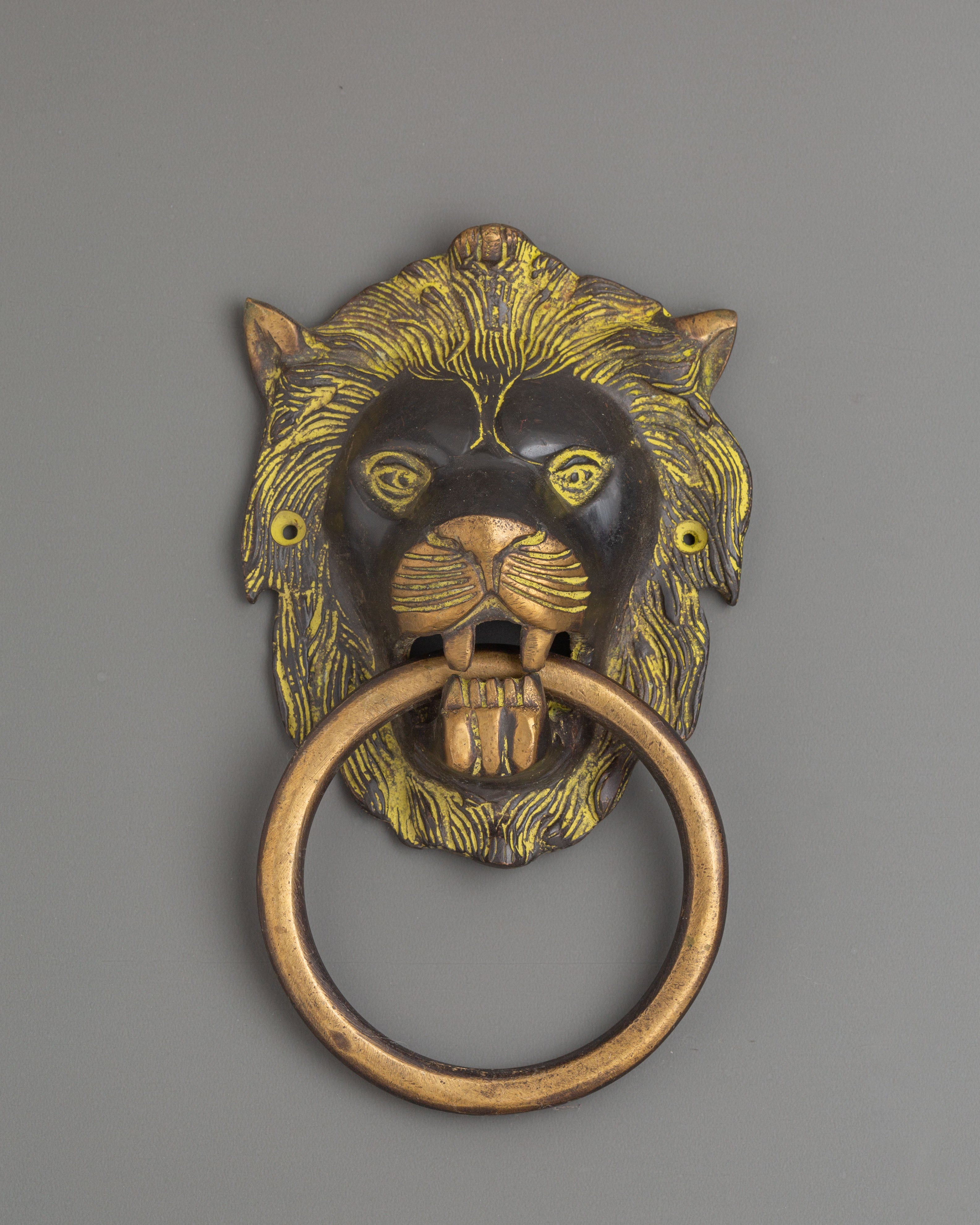 Protective Lion Head Door Knocker
