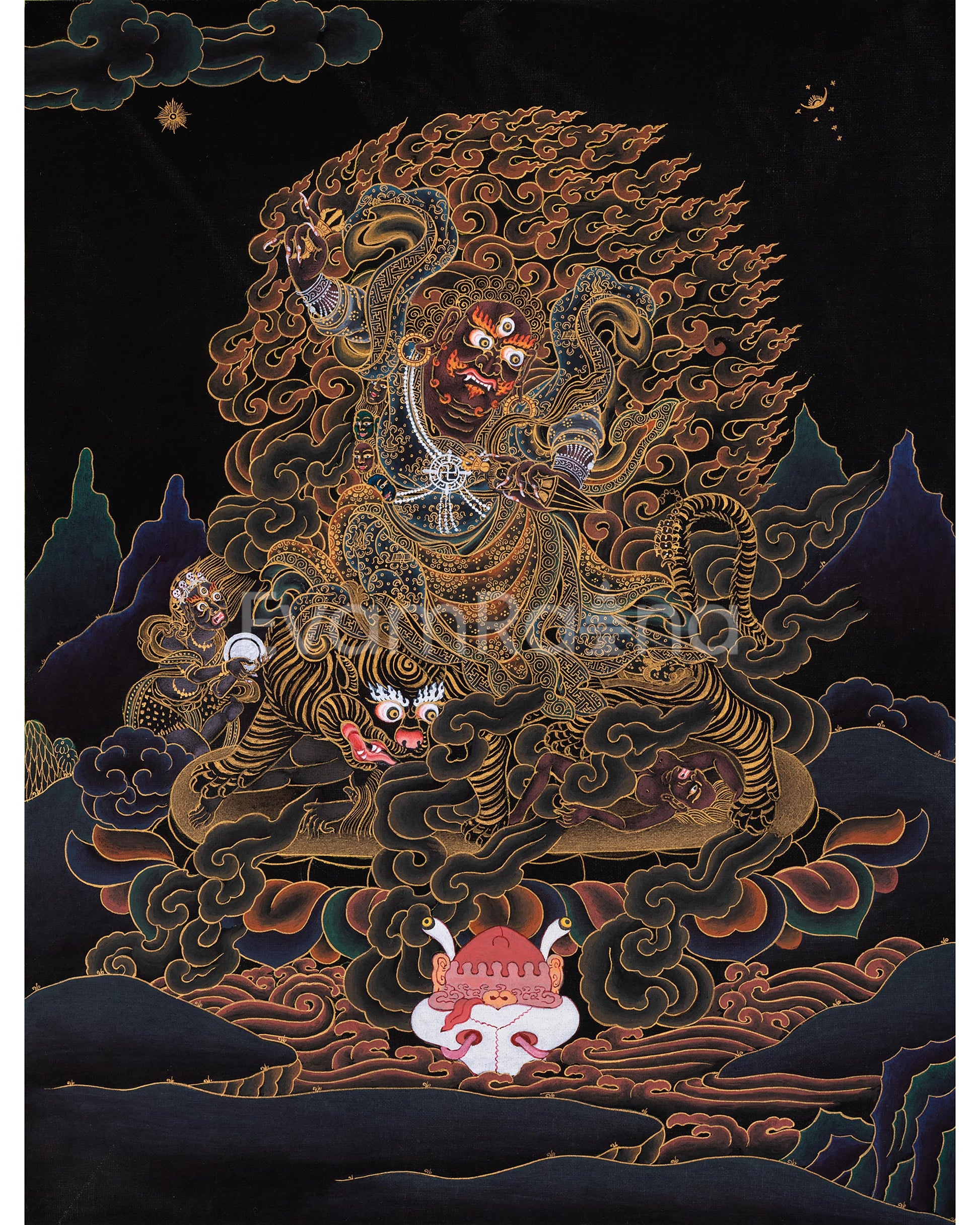 dorje-drollo-black-gold-thangka-print