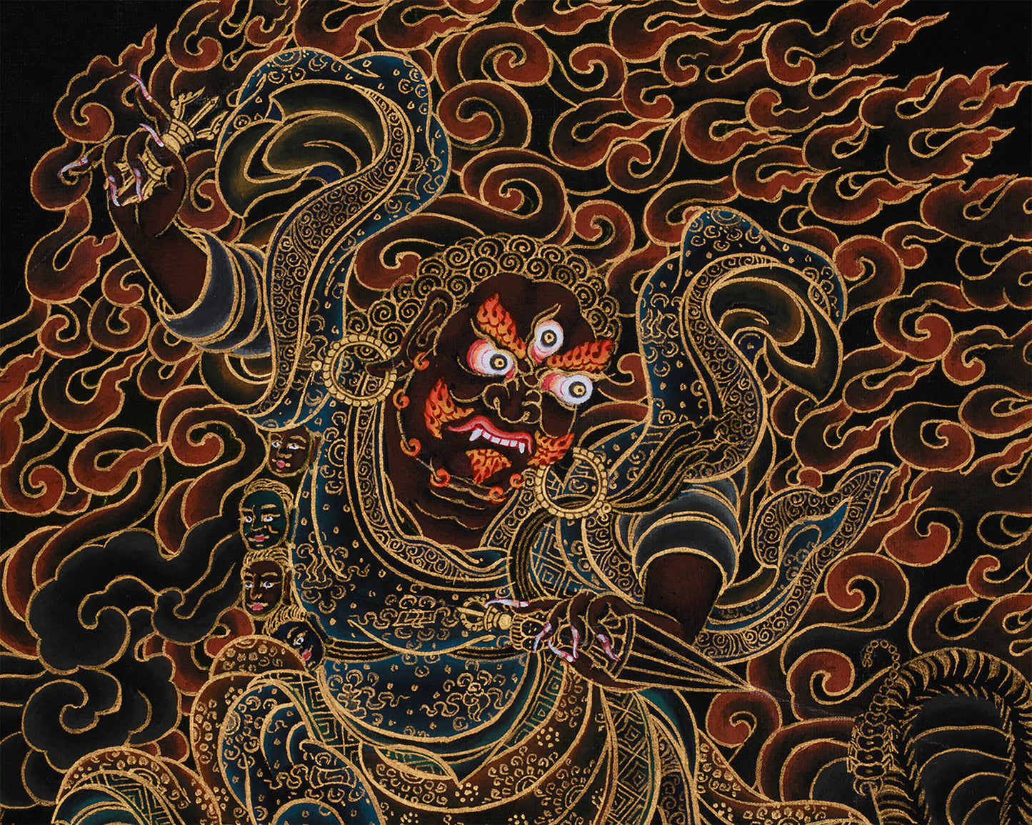 Authentic Hand-Painted Dorje Drolo Thangka | Wrathful Wisdom for Spiritual Protection