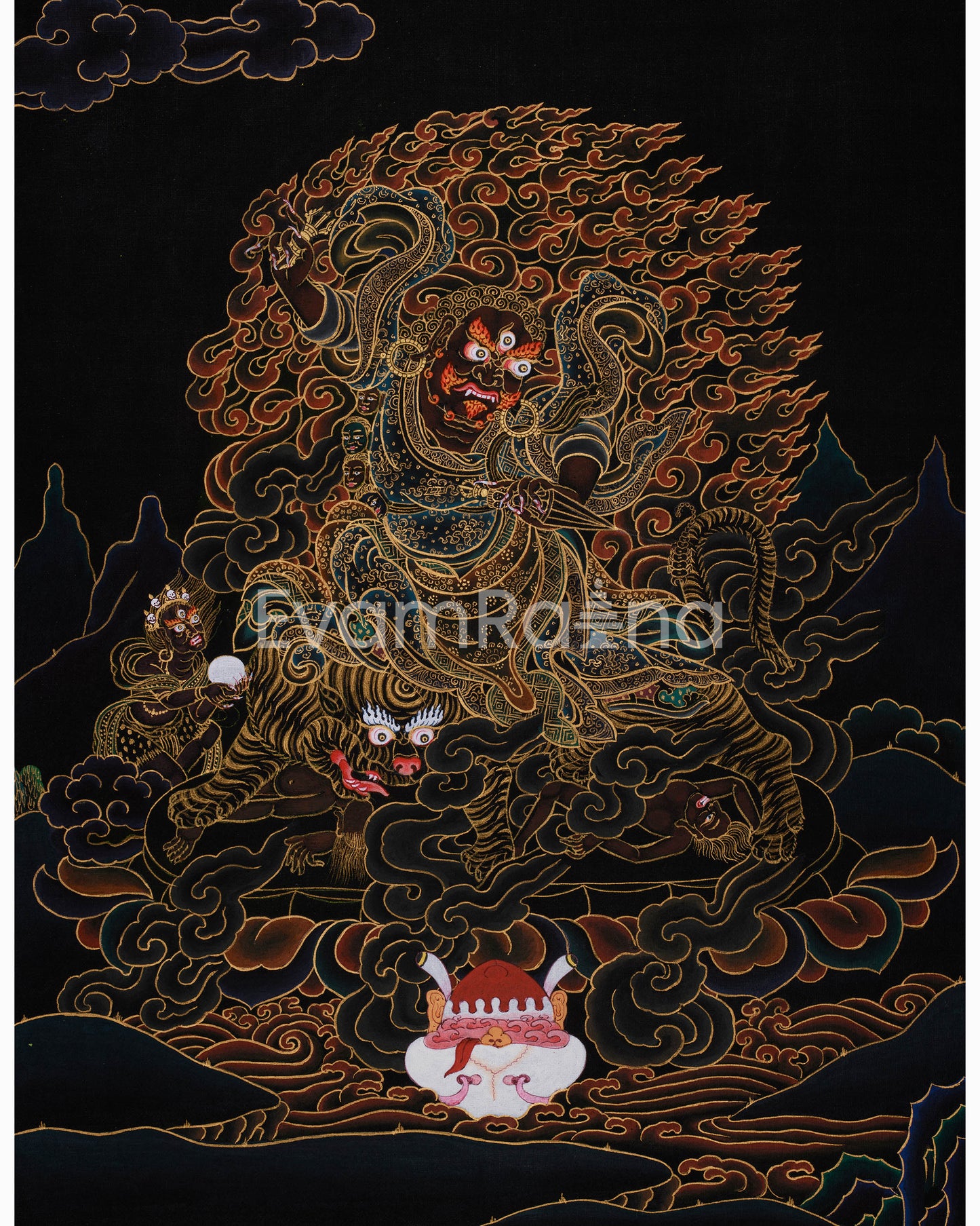 Authentic Hand-Painted Dorje Drolo Thangka