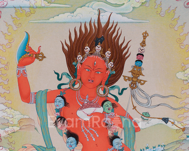 Dorje Phagmo Thangka Print | Vajravarahi Artwork | Digital Wall Decors