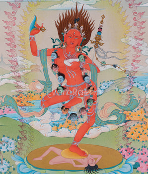 Dorje Phagmo Thangka Print | Vajravarahi Artwork | Digital Wall Decors