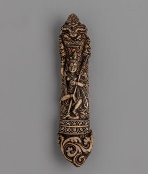Hand-Carved Buffalo Bone Vajravarahi Décor 