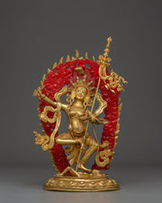 Dorje Phagmo Gold Plated Statue | Spiritual Protection
