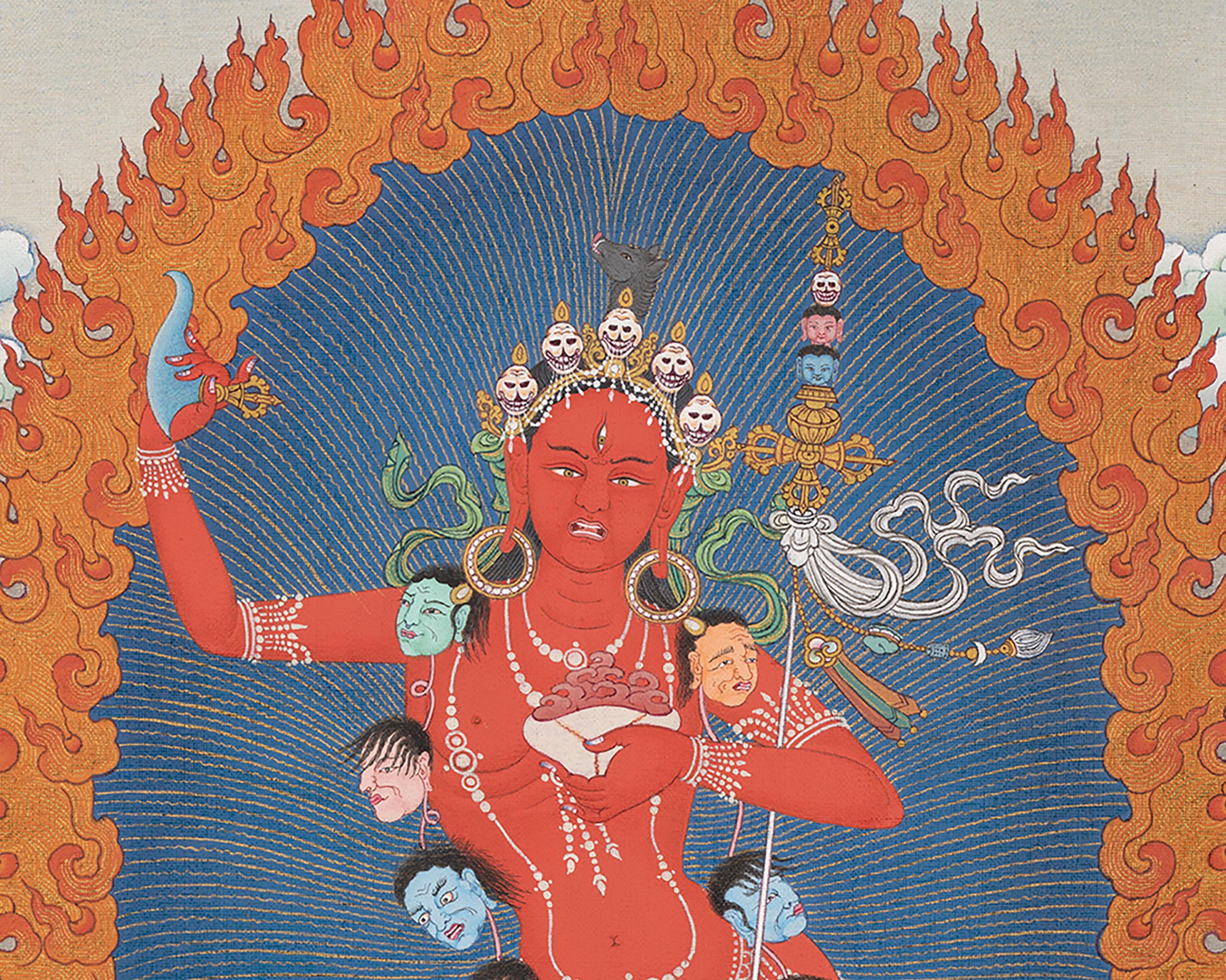 Thangka Print Of Dorje Phagmo | Thunderbolt Goddess | Spiritual Gift Ideas