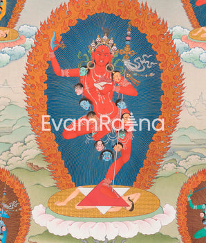 Thangka Print Of Dorje Phagmo | Thunderbolt Goddess | Spiritual Gift Ideas