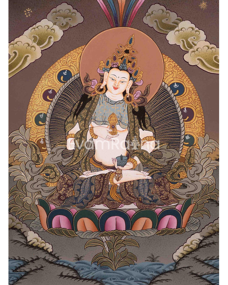 Original Hand-Painted Dorje Sempa Yab Yum Thangka | Dorje Vajra Dorje | Fine Thangka Painting |
