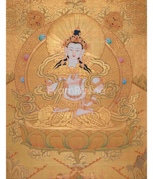24K Gold Vajrasattva Thangk