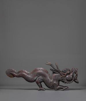 Wooden Dragon sculpture | Tibetan Buddhist Protective Symbol