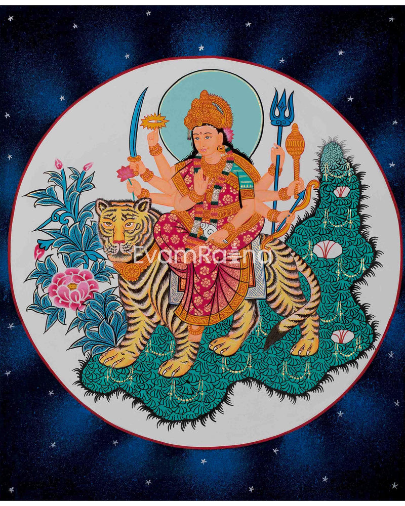 Lord Shiva Thangka Painting | Original Hand-painted Mahadev Thangka Art