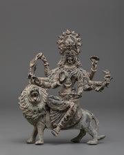 Handmade Brass Durga Statue for Protection and Strength