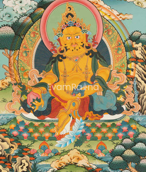 Dzambala Kubera Thangka Painting