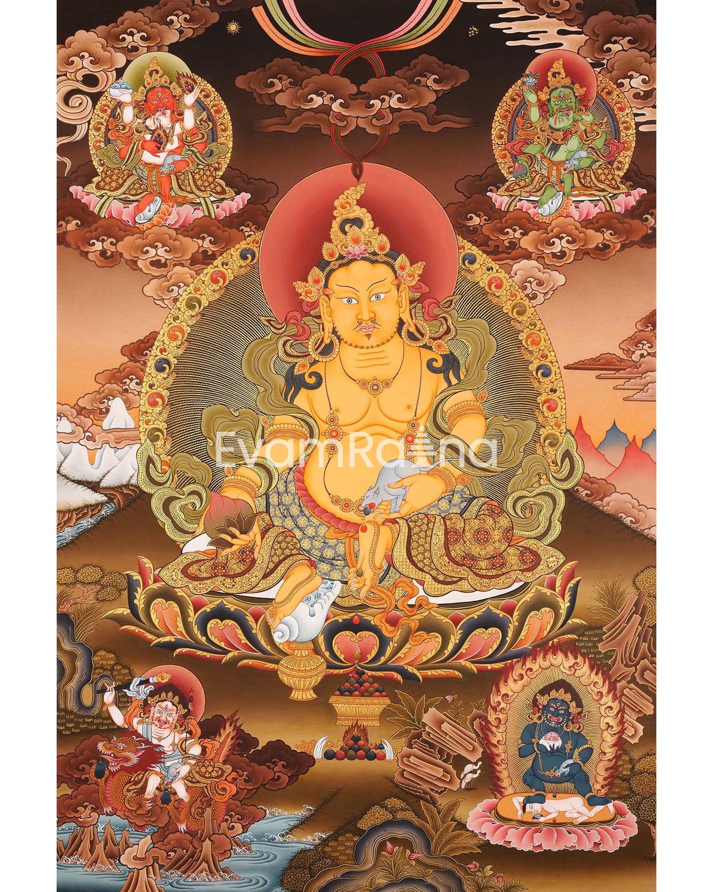 Dzambala Thangka Painting