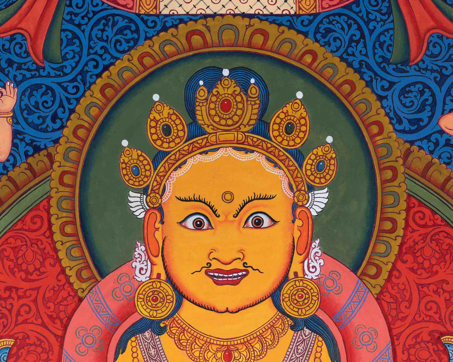 High-Quality Giclee Canvas Art For Jambhala Practice | Traditional Deity Of Weatlh & Prosperity