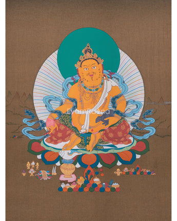 Deity of Wealth Dzambhala Thangka 