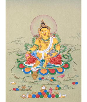 Wealth Deity Jambala Thangka for Prosperity