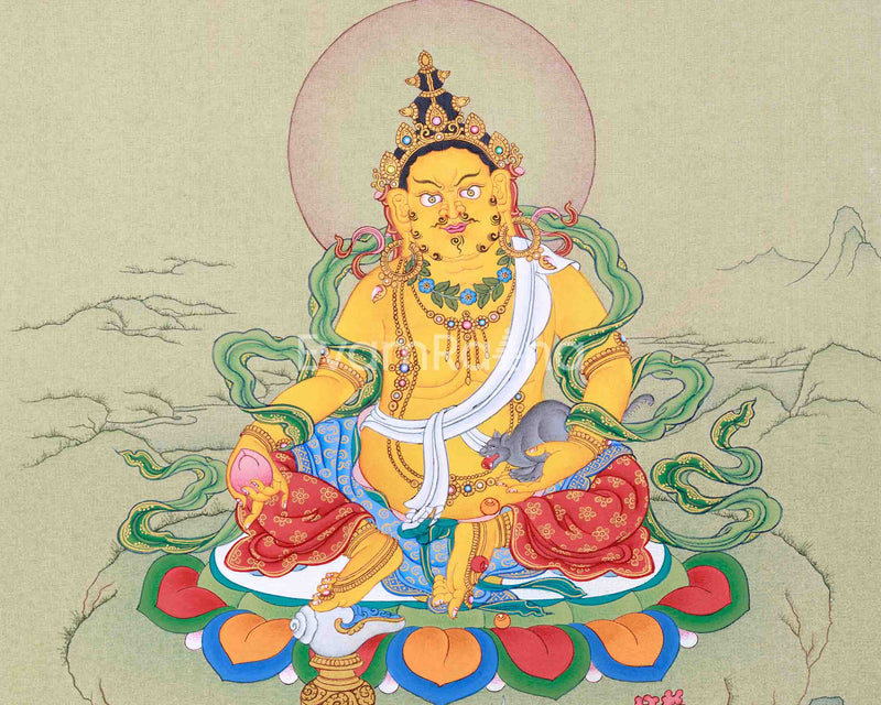 Wealth Deity Jambala Thangka for Prosperity