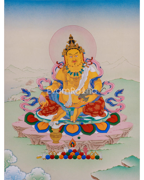 Sacred Dzambhala Thangka