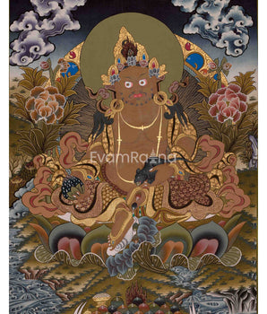 Dzambala Tibetan Thangka