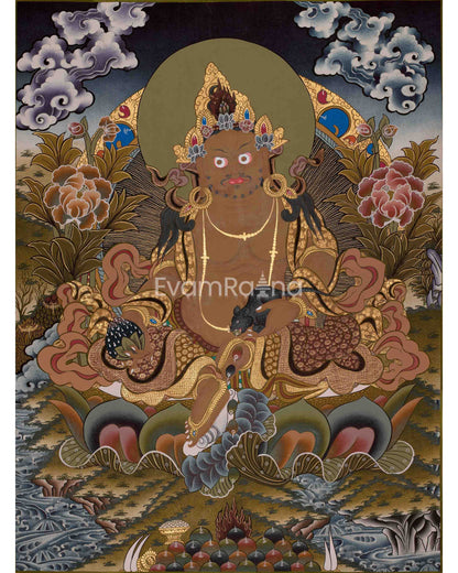 Dzambala Tibetan Thangka