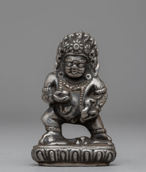 Silver Plated Dzambhala Statue 