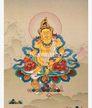 Radiant Jambala for Wealth, Thangka