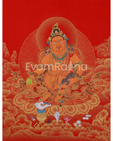 God of Abundance Dzambhala Thangka 