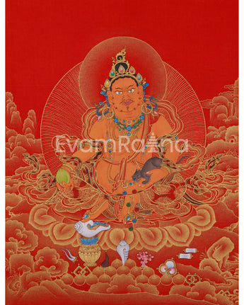 God of Abundance Dzambhala Thangka 
