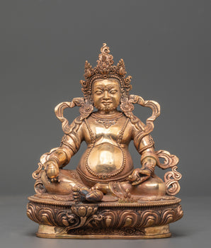 Himalayan Wealth Deity White Dzambhala Statue