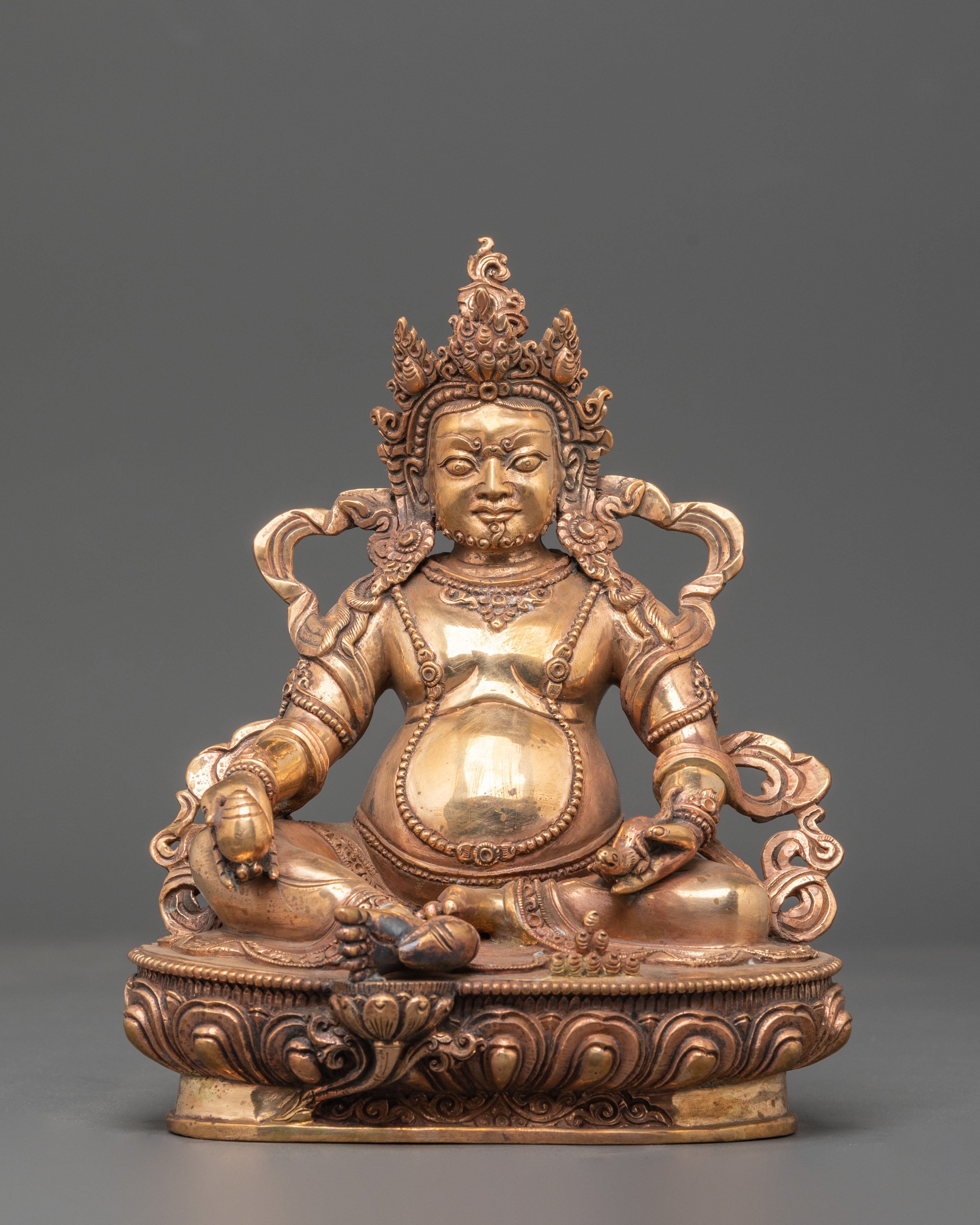 Himalayan Wealth Deity White Dzambhala Statue