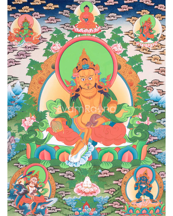 5 Dzambhala Thangka Painting